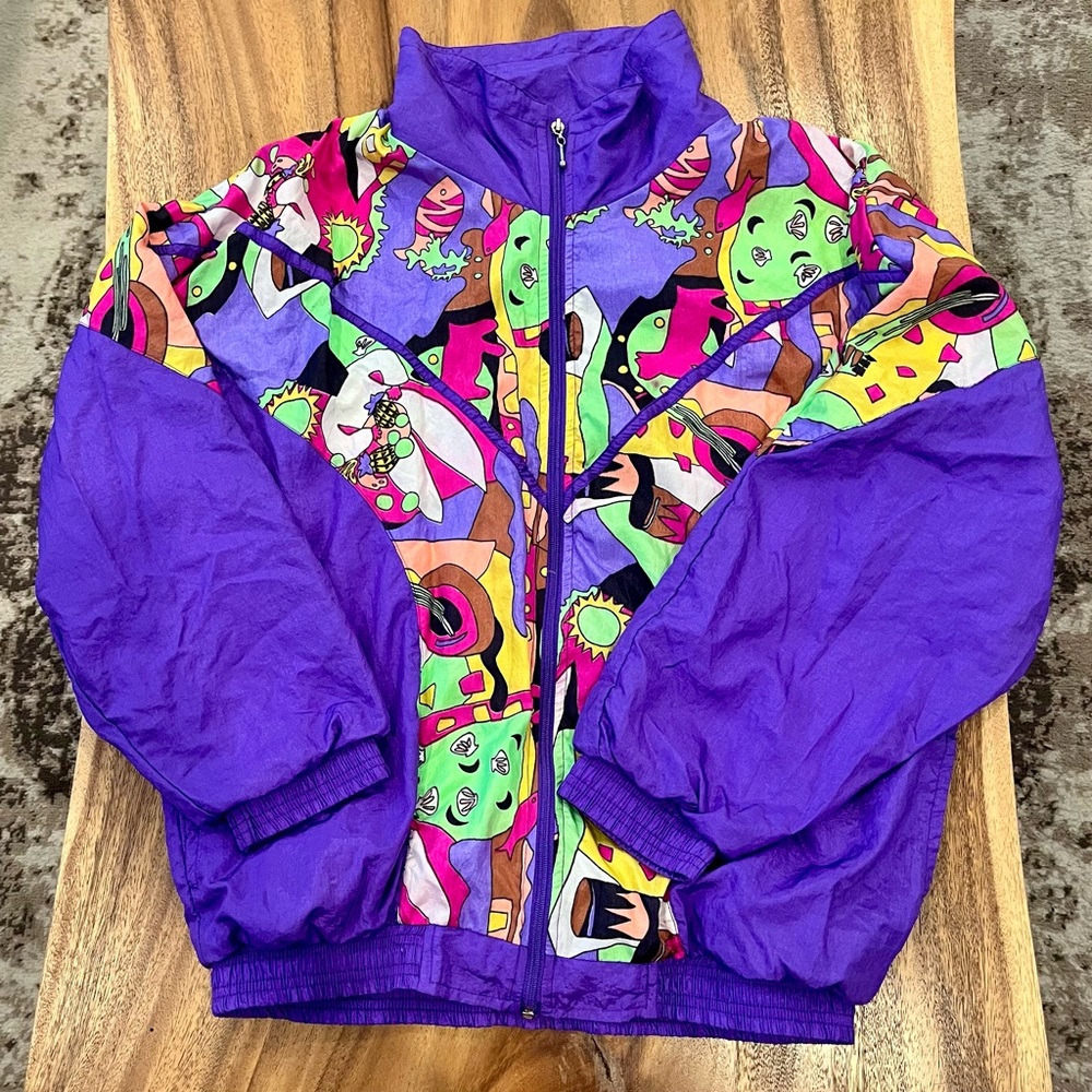 Colorful Graphic Retro Women's Jacket